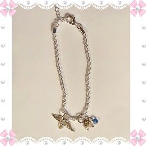 Bracelet - 8-9” silver tone w/angel wing and other charms - new! BOGO offer ⬇️